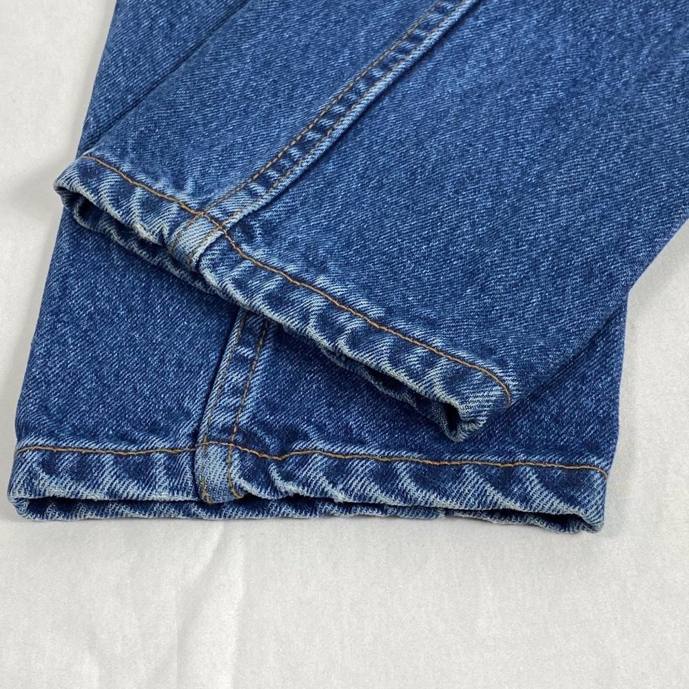 Vintage Jordache Basics Jeans 100% Cotton Blue Denim High Waist Mom Women Sz 7/8 - Picture 8 of 13